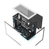 DarkFlash F1 ATX Computer Case + 6 Fans (hvid)