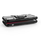 Ring Armor Case Kickstand Tough Rugged Cover til iPhone 12 mini blå
