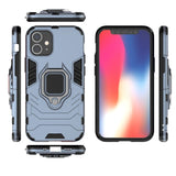 Ring Armor Case Kickstand Tough Rugged Cover til iPhone 12 mini blå
