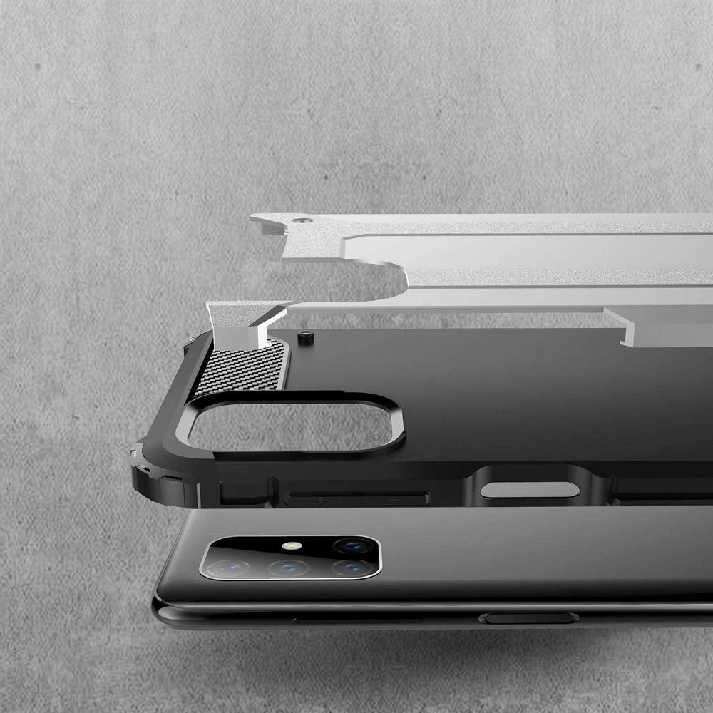 Hybrid Armor Case Tough Rugged Cover til Samsung Galaxy M51 blå