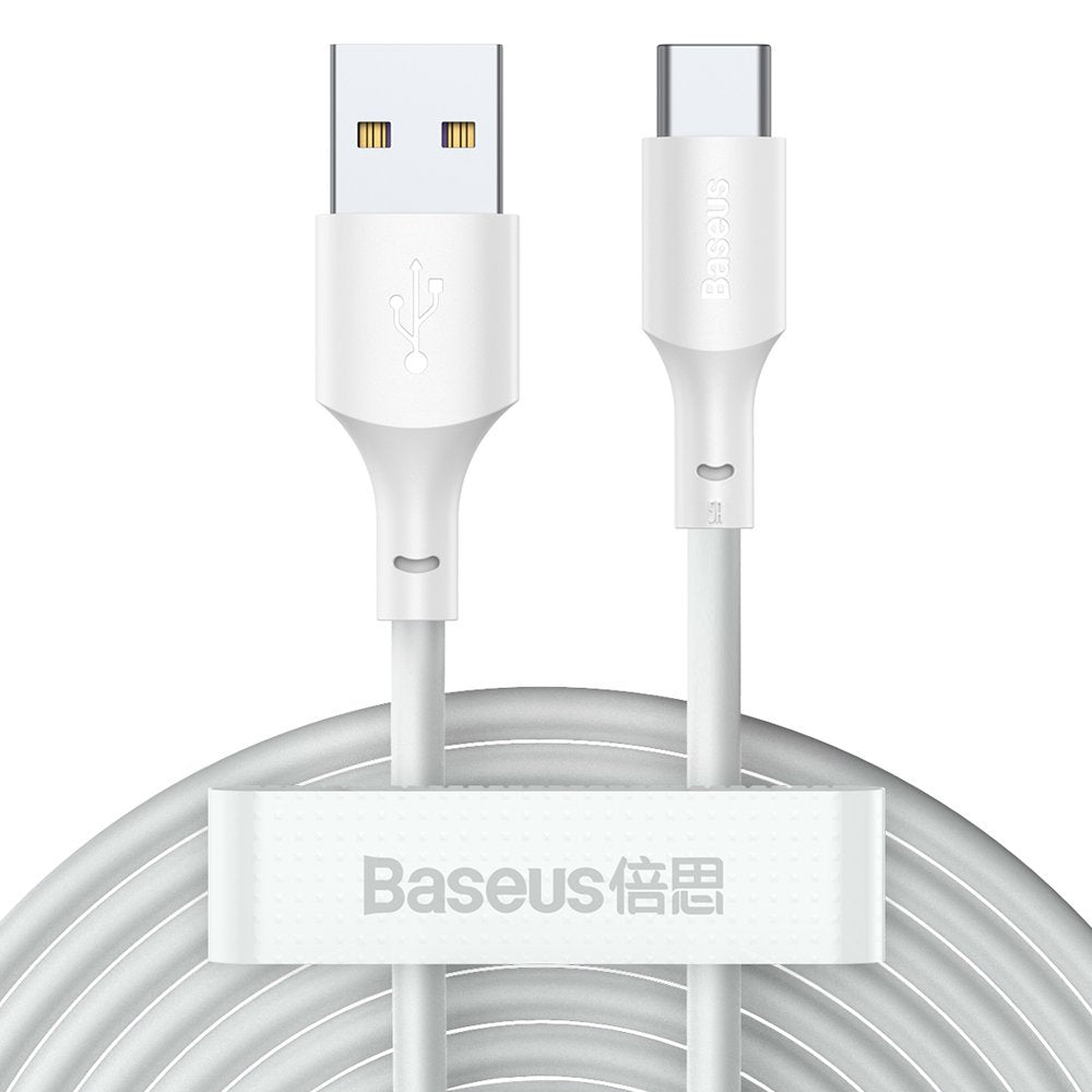 Baseus 2x USB-A - USB Type C kabel hurtig opladning Hurtig opladning 40 W 5 A 1,5 m - hvid (TZCATZJ-02)