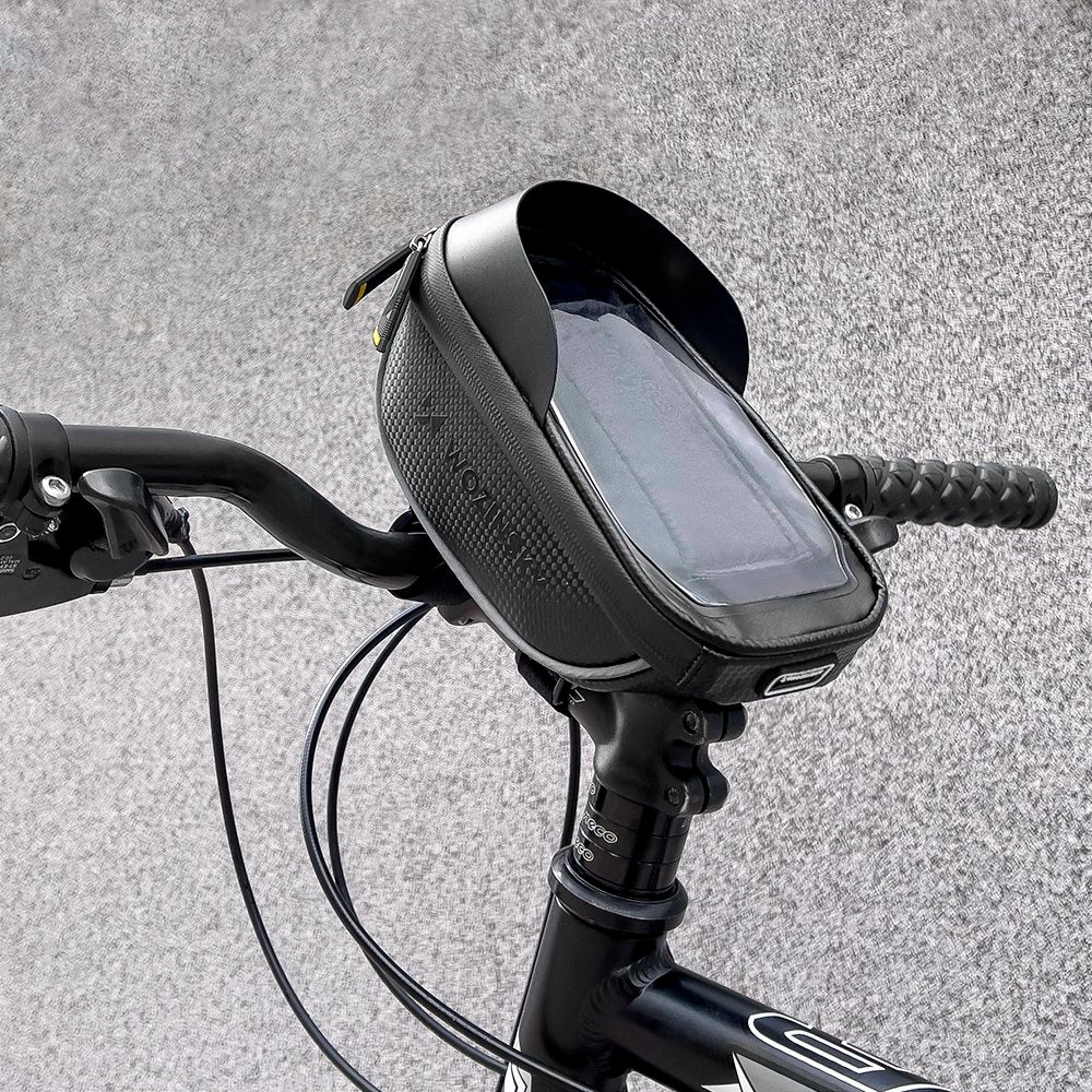 Wozinsky cykelstangspose med telefonfoder 1l sort (WBB16BK)