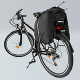 Wozinsky rummelig cykeltragetaske 35L (regn dække inkluderet) sort (WBB19BK)