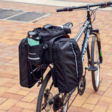 Wozinsky rummelig cykeltragetaske 35L (regn dække inkluderet) sort (WBB19BK)