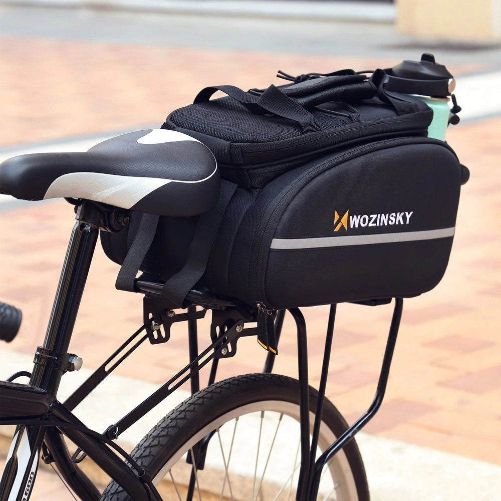 Wozinsky rummelig cykeltragetaske 35L (regn dække inkluderet) sort (WBB19BK)