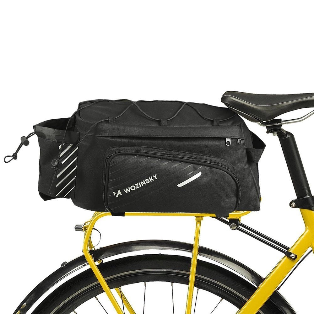 Wozinsky cykeltaske med 9l skulderrem (regn dække inkluderet) sort (WBB22BK)