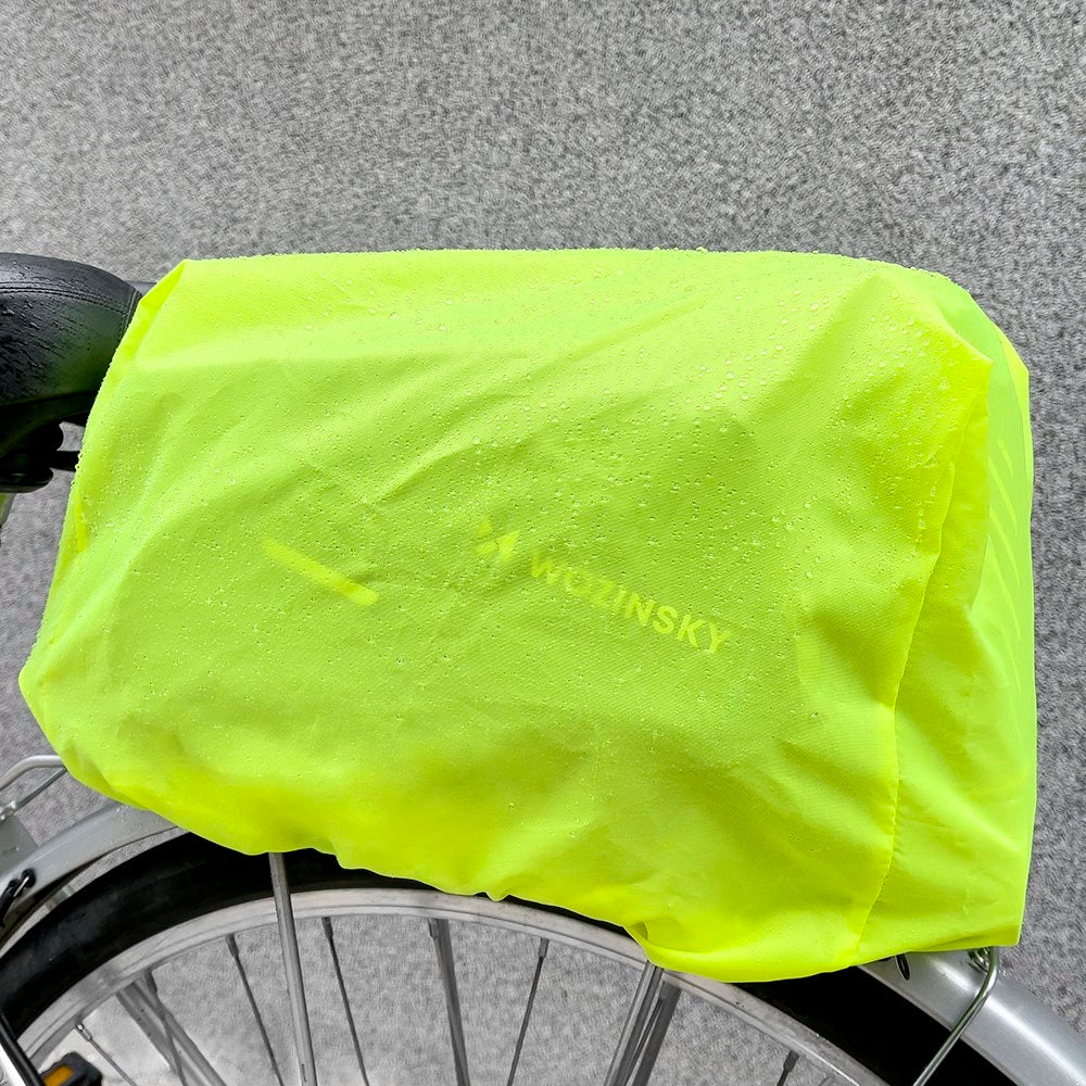 Wozinsky cykeltaske med 9l skulderrem (regn dække inkluderet) sort (WBB22BK)