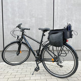 Wozinsky cykeltaske med 9l skulderrem (regn dække inkluderet) sort (WBB22BK)