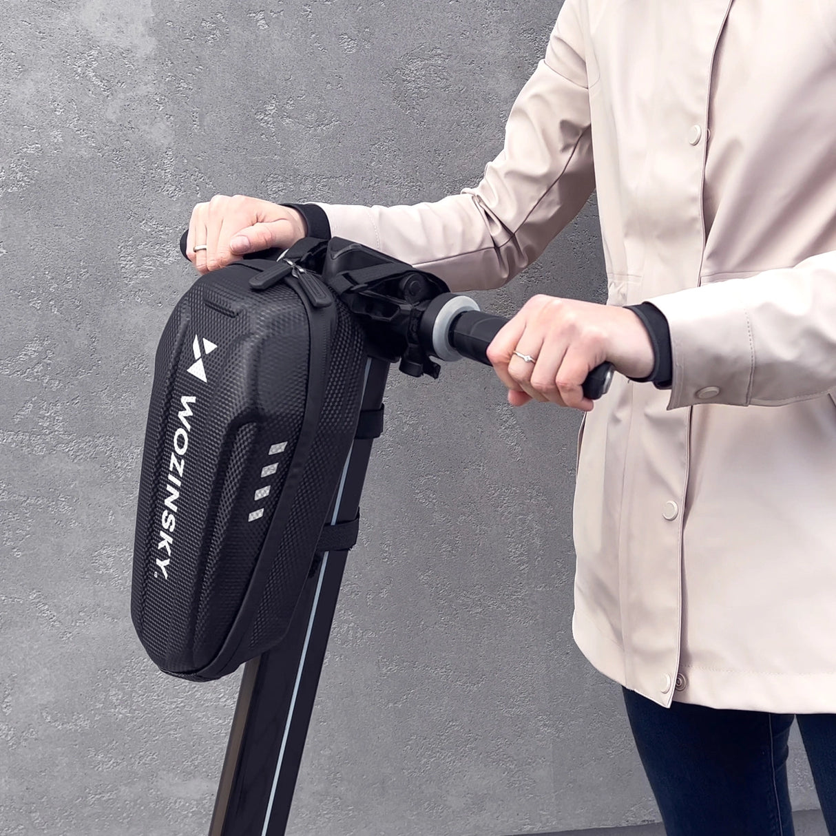 Wozinsky vandtæt scooter styresæk 3l styresæk sort (WSB4BK)