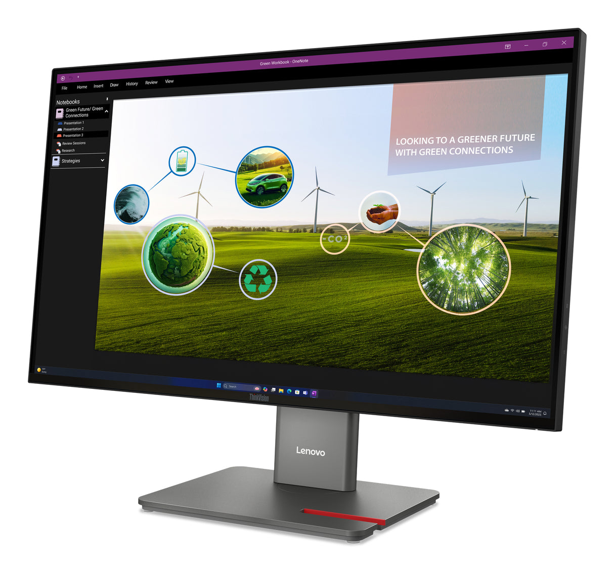 Lenovo ThinkVision P27Q-40 27 IPS 2560 x 1440 (2K) HDMI DisplayPort 120Hz