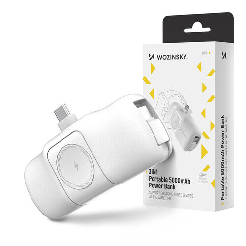 Wozinsky WF16-YCS 5000 mAh Trådløs opladning Hvid