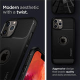 Spigen Rugged Armor Case til iPhone 12 / iPhone 12 Pro - Matte Black