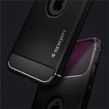 Spigen Rugged Armor Case til iPhone 12 / iPhone 12 Pro - Matte Black