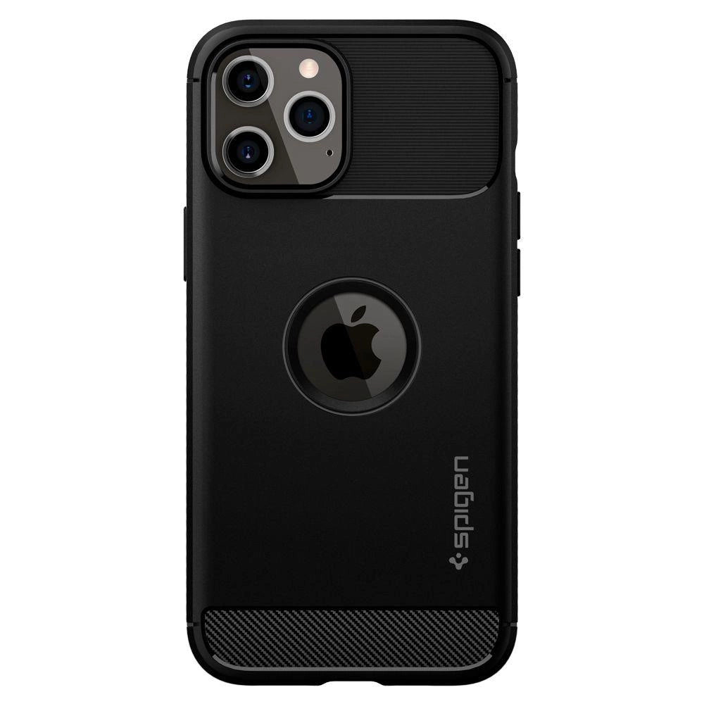 Spigen Rugged Armor Case til iPhone 12 / iPhone 12 Pro - Matte Black