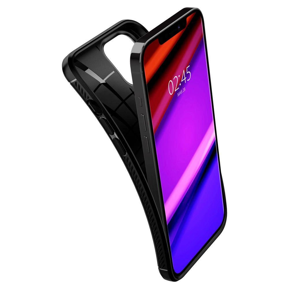 Spigen Rugged Armor Case til iPhone 12 / iPhone 12 Pro - Matte Black