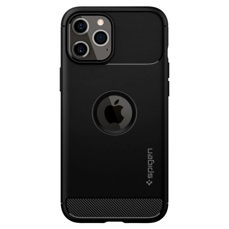 Spigen Rugged Armor Case til iPhone 12 / iPhone 12 Pro - Matte Black
