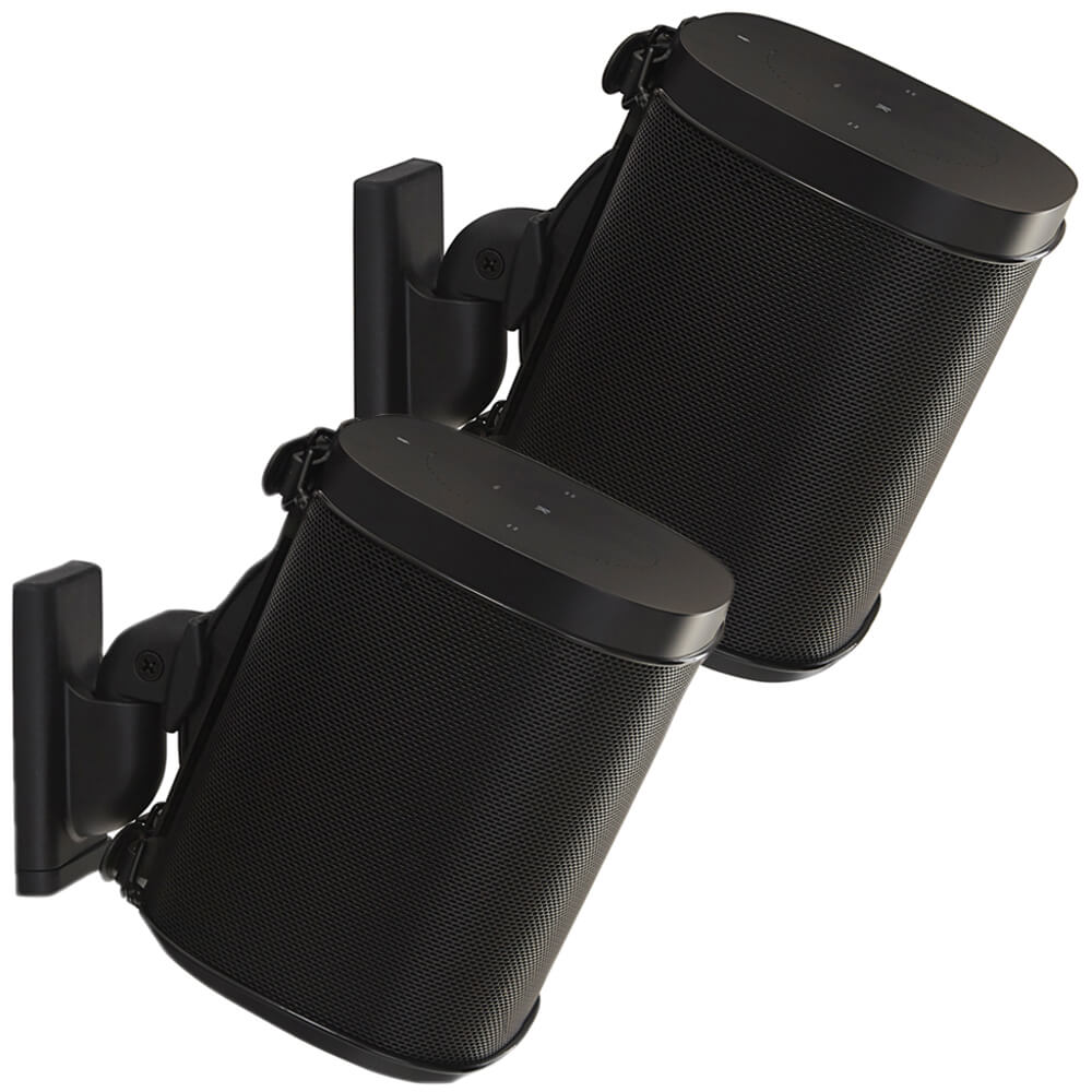 Sanus Wall Mount For Sonos One Sl Play:1 Play:3 Pair Black