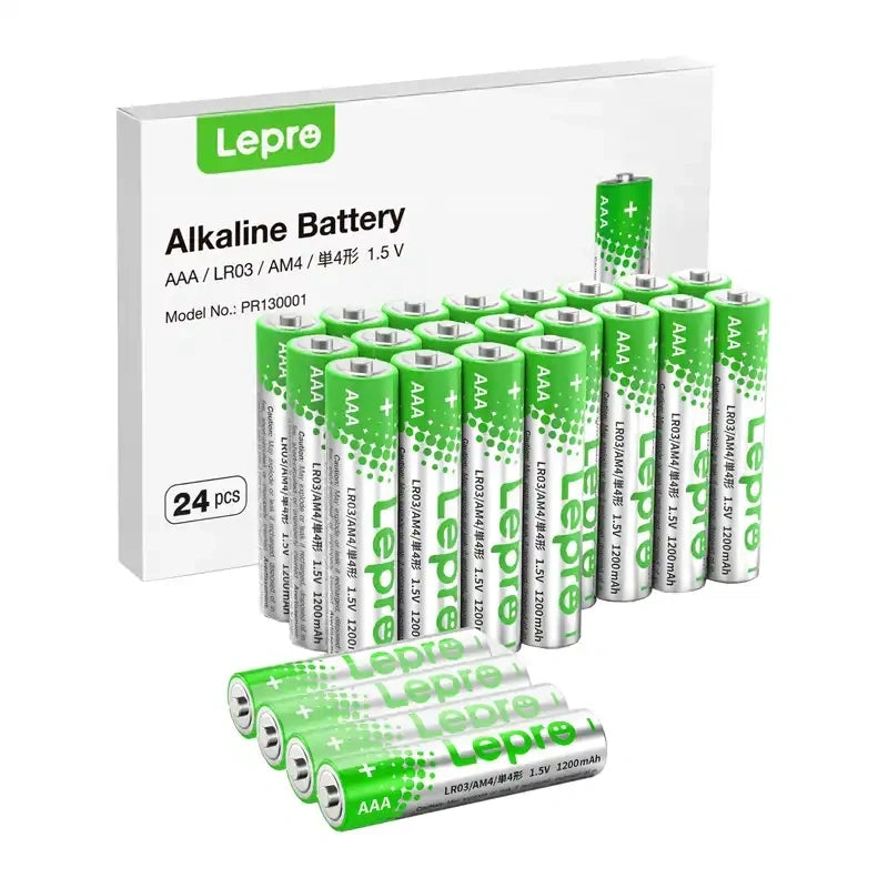 LEPRO 130001-24 AAA R3 Alkaline Batterier, 24-pakning