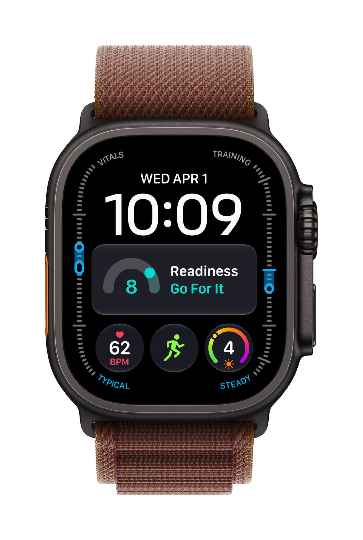 *Apple Watch Ultra 4 GPS + Cellular 49mm Black Titanium Case with Burgundy Alpine Loop - M