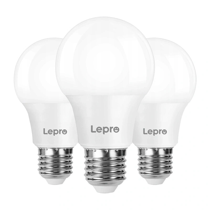LEPRO 100089-WW-EU-3 LED-pære, E27, A60, 8,5W (60W), 806 lm, 2700K (varm hvid), 180°, 3-pakning