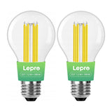 LEPRO 100094-WW-EU-2 E27 Filament LED-pære, 7,2 W (100 W), 1521 lm, 2700 K, klasse A, 2-pakning