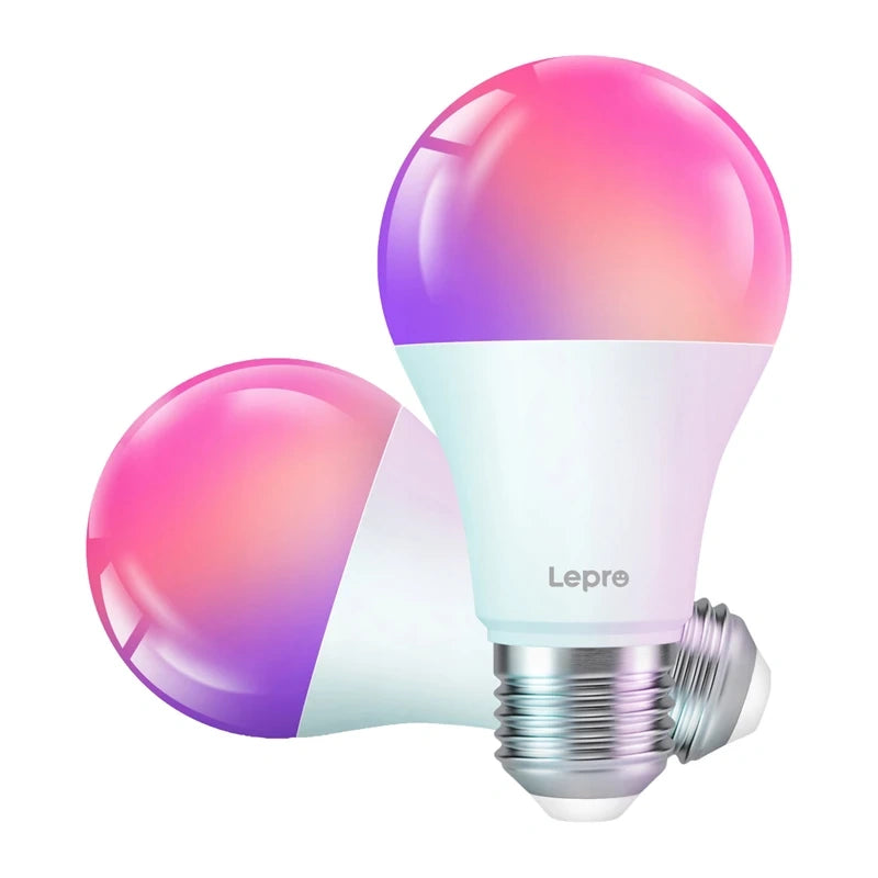 LEPRO B1-EU-2 Smart LED E27 Wi-Fi-pære, 2-pakke