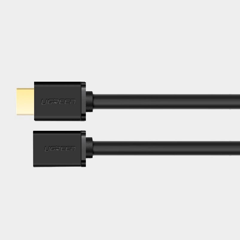 Ugreen HD107 10140 HDMI (Mand) - HDMI (Kvinde) 4K Kabel 0,5 m - Sort