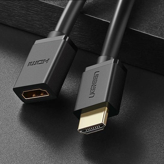 Ugreen HD107 10140 HDMI (Mand) - HDMI (Kvinde) 4K Kabel 0,5 m - Sort