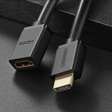 Ugreen HD107 10140 HDMI (Mand) - HDMI (Kvinde) 4K Kabel 0,5 m - Sort