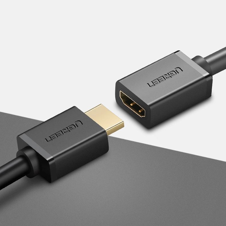 Ugreen HD107 10140 HDMI (Mand) - HDMI (Kvinde) 4K Kabel 0,5 m - Sort