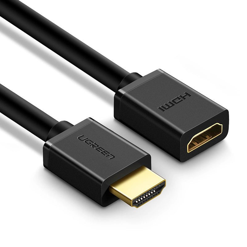 Ugreen HD107 10140 HDMI (Mand) - HDMI (Kvinde) 4K Kabel 0,5 m - Sort