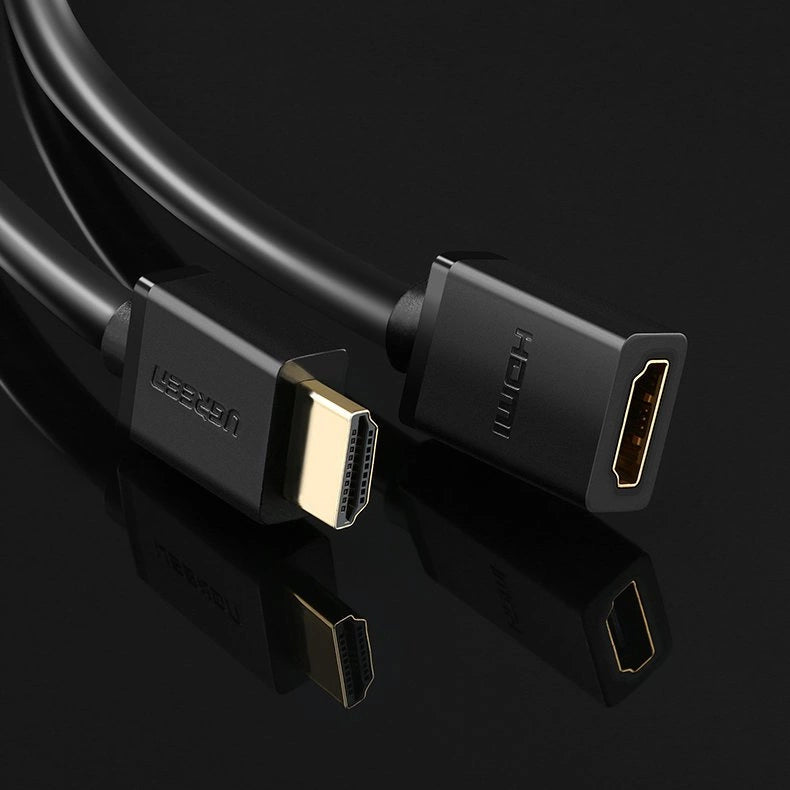 Ugreen HD107 10140 HDMI (Mand) - HDMI (Kvinde) 4K Kabel 0,5 m - Sort