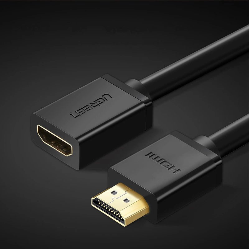 Ugreen HD107 10140 HDMI (Mand) - HDMI (Kvinde) 4K Kabel 0,5 m - Sort