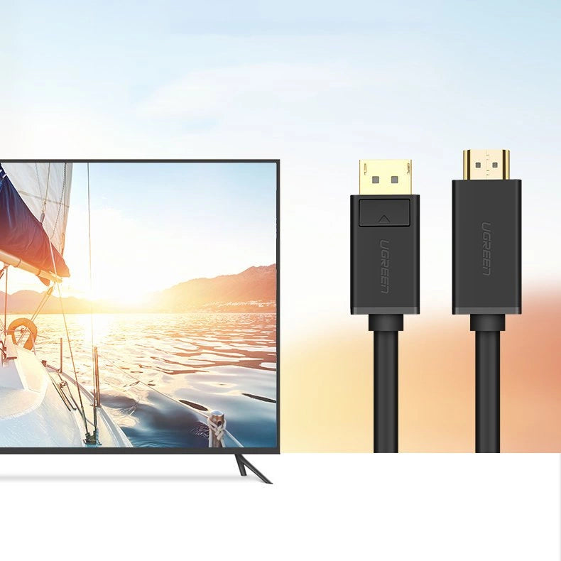 Ugreen unidirectional DisplayPort til HDMI Kabel 4K 30Hz 32 AWG 1.5m sort (DP101 10239)