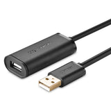 Ugreen aktiv kabel USB 2.0 forlængelseskabel 480 Mbps 5 m sort (US121 10319)