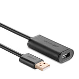 Ugreen aktiv kabel USB 2.0 forlængelseskabel 480 Mbps 5 m sort (US121 10319)
