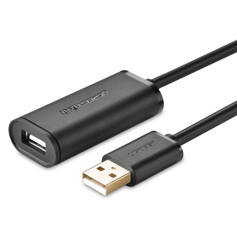 Ugreen Active Extension Cable USB 2.0 480 Mbps 10 m sort (US121 10321)
