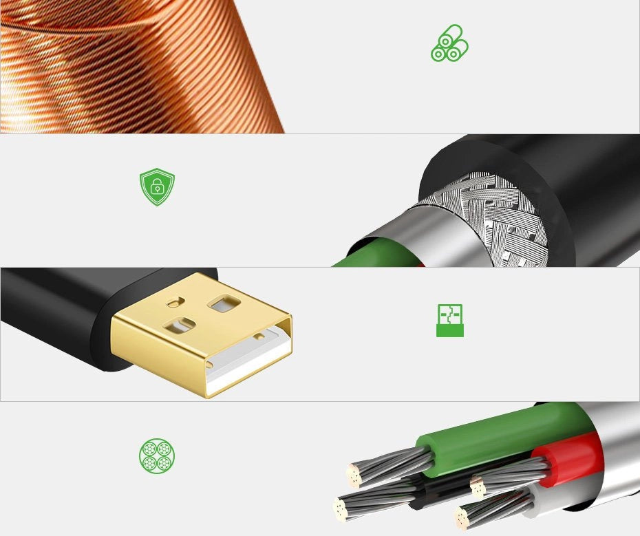 Ugreen Active Extension Cable USB 2.0 480 Mbps 10 m sort (US121 10321)