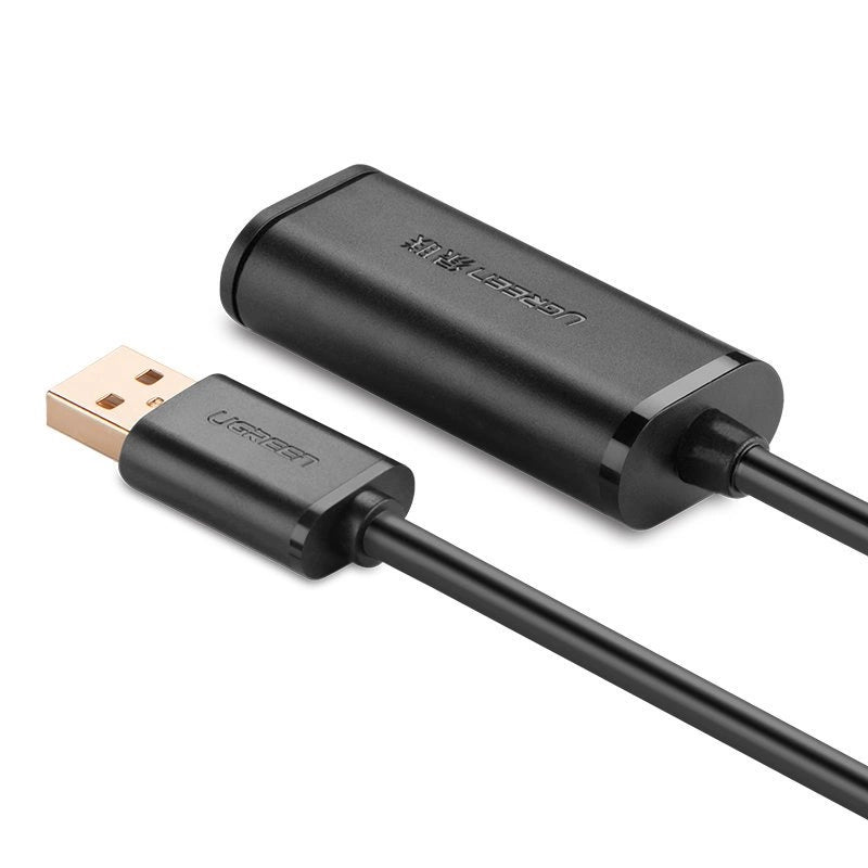 Ugreen Active Extension Cable USB 2.0 480 Mbps 10 m sort (US121 10321)