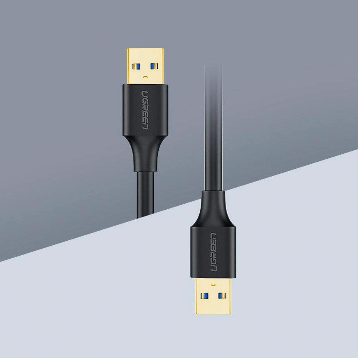 Ugreen US128 10370 USB-A 3.0 / USB-A 3.0 5Gb/s kabel 1m - sort