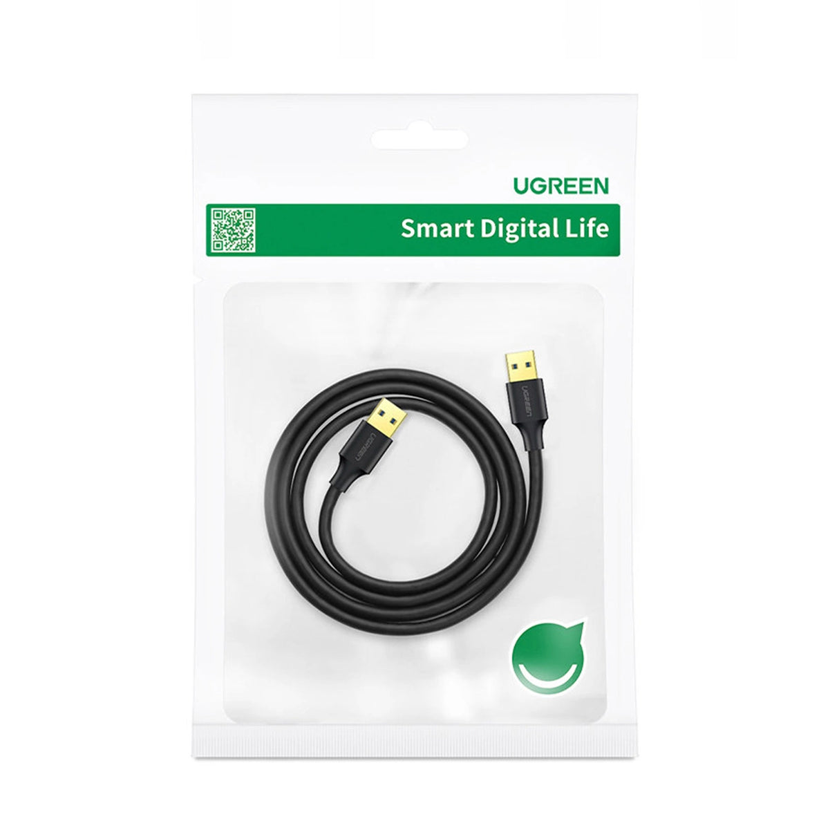 Ugreen US128 10371 USB-A 3.0 / USB-A 3.0 5Gb/s kabel 2m - sort