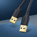 Ugreen US128 10371 USB-A 3.0 / USB-A 3.0 5Gb/s kabel 2m - sort