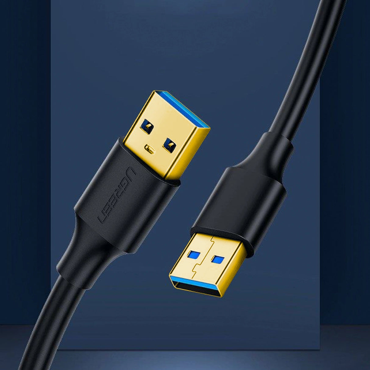 Ugreen US128 10371 USB-A 3.0 / USB-A 3.0 5Gb/s kabel 2m - sort