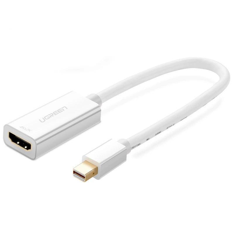 Ugreen MD112 10460 mini DisplayPort (mandlig) / HDMI (kvindelig) FHD 1080p adapter - hvid