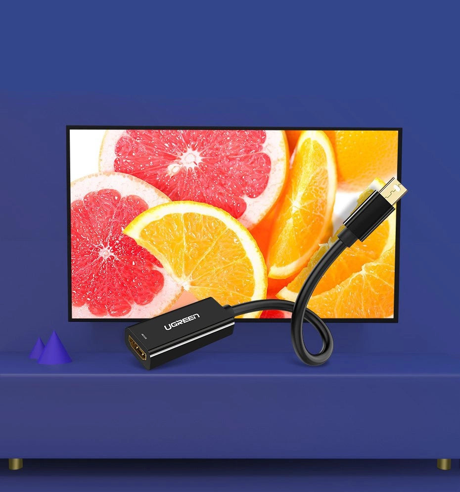 Ugreen MD112 10460 mini DisplayPort (mandlig) / HDMI (kvindelig) FHD 1080p adapter - hvid
