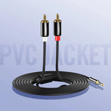 Ugreen AV116 10584 audio mini jack kabel 3,5 mm (mand) / 2RCA (mand) 2m - sort