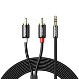 Ugreen AV116 10584 audio mini jack kabel 3,5 mm (mand) / 2RCA (mand) 2m - sort