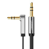 Grøn fladvinklet kabel AUX lydkabel 3,5 mm mini jack 0,5 m sort (AV119 10596)