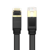 Ugreen Flat Cable Internet Network Cable Ethernet Patchcord RJ45 Cat 7 STP LAN 10 Gbps 10m sort (NW106 11265)