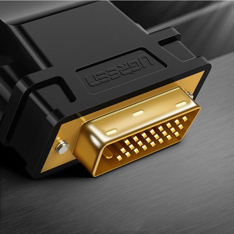 Ugreen HDMI-adapter (kvindelig) - DVI 24 + 1 (mandlig) FHD 60 Hz sort (20124)